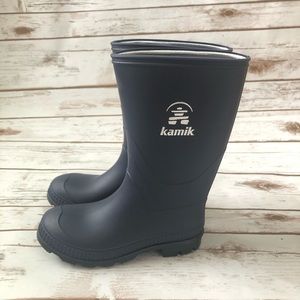 Kids Kamik Stomp Rain Boots- Dark Navy